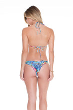 INKED BABE - Wavey Triangle Top & Wavy Ruched Back Brazilian Tie Side Bottom • Multicolor