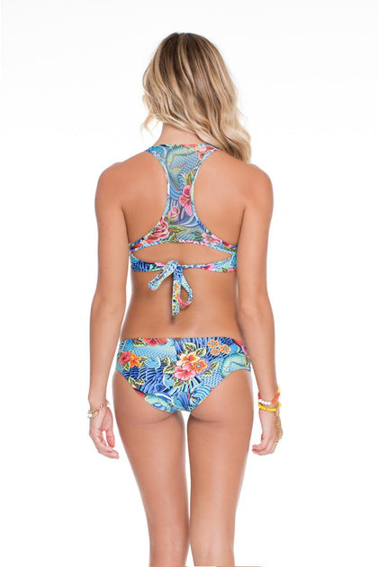 INKED BABE - Ink Mesh Back Underwire Top & Fishtail Ink Mesh Full Bottom • Multicolor