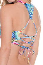 INKED BABE - Ink Mesh Reversible Cut Out Top & Moderate Bottom • Multicolor