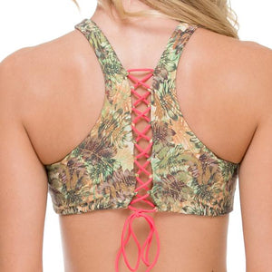 WORLD ON FIRE - Tri Color High Neck Top