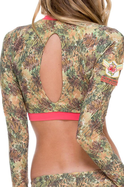 WORLD ON FIRE - Rashguard Zip Up Bomber & Lo Rise Hipster Bottom • Multicolor