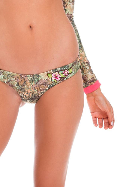 WORLD ON FIRE - Rashguard Zip Up Bomber & Lo Rise Hipster Bottom • Multicolor