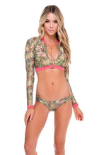 WORLD ON FIRE - Rashguard Zip Up Bomber & Lo Rise Hipster Bottom • Multicolor