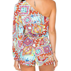 YEMAYA - One Shoulder Split Sleeve Romper