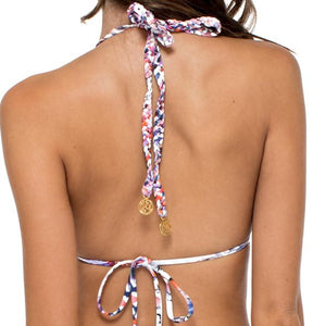 CIENFUEGOS - Zig Zag Knotted Cut Out Triangle Top