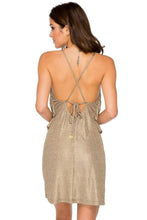 COMPAI - Ruffle Layered Short Dress • Bronze