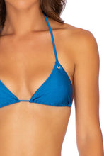 MAMBO - Triangle Top & Wavey Ruched Back Tie Side Bottom • Cove Blue