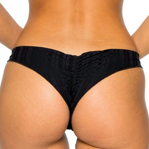 TURI TURAI - Wavey Ruched Back Brazilian Bottom