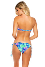 CASA DE LAS SIRENAS - Underwire Push Up Bandeau Top & Wavey Ruched Back Full Tie Side Bottom • Multicolor