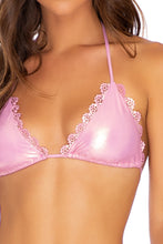 NOCHES DE SEVILLA - Triangle Top & Wavey Ruched Back Tie Side Bottom • Rose Champagne