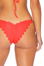 NOCHES DE SEVILLA - Triangle Top & Wavey Ruched Back Tie Side Bottom • Flamingo