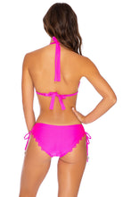 NOCHES DE SEVILLA - Triangle Halter Top & Drawstring Side Full Bottom • Poppin Pink