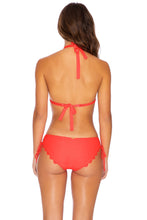 NOCHES DE SEVILLA - Triangle Halter Top & Drawstring Side Full Bottom • Flamingo