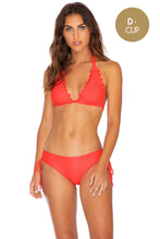 NOCHES DE SEVILLA - Triangle Halter Top & Drawstring Side Full Bottom • Flamingo