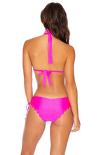 NOCHES DE SEVILLA - Triangle Halter Top & Drawstring Side Moderate Bottom • Poppin Pink