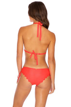 NOCHES DE SEVILLA - Triangle Halter Top & Drawstring Side Moderate Bottom • Flamingo