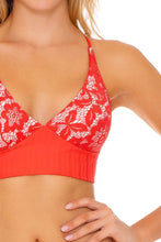 CORAZON DE SEDA - Cross Back Bustier Top & High Leg Bottom • Scarlet