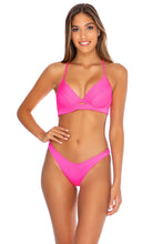 TRIANA - Underwire Top & High Leg  Bottom • Neon Pink