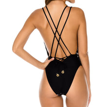 LA GIRALDA - Deep V Crossed Back One Piece