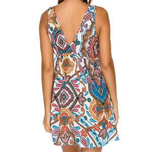 MAESTRANZA - V Neck Short Dress