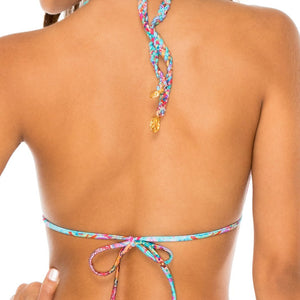 LA MEZQUITA - Zig Zag Knotted Cut Out Triangle Top