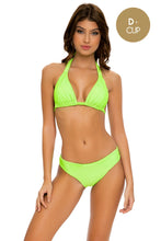 LULI BABE IN MIAMI - Triangle Halter Top & Full Bottom • Neon Lime