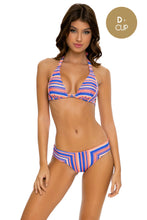 PLAY TIME - Triangle Halter Top & Full Bottom • Multi Royal