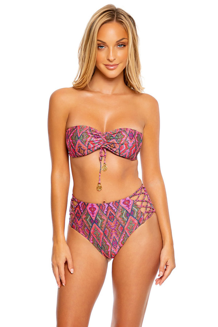 VAMOS A CABOS - Bandeau Top & High Rise Full Bottom • Multicolor