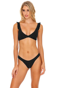 BACHELORETTE AND HER BABES - Halter Top & Band Moderate Bottom • Bash Black