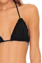 BACHELORETTE AND HER BABES - Triangle Top & Wavey Ruched Back Tie Side Bottom • Bash Black