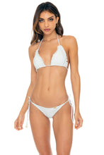 BACHELORETTE AND HER BABES - Triangle Top & Wavey Ruched Back Tie Side Bottom • Bride White