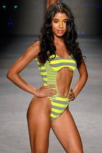 TIME TO FIESTA - Tank Open One Piece • Neon Yellow Runway