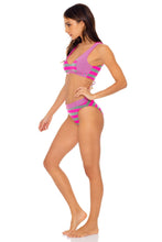 TIME TO FIESTA - Tank Bralette & High Leg Banded Waist Bottom • Neon Pink