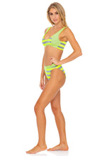 TIME TO FIESTA - Tank Bralette & High Leg Banded Waist Bottom • Neon Yellow