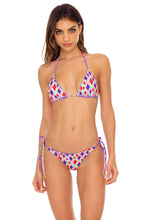 PINK LAGOON - Triangle Top & Wavey Ruched Back Tie Side Bottom • Multicolor