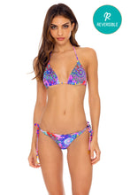 PINK LAGOON - Triangle Top & Wavey Ruched Back Tie Side Bottom • Multicolor