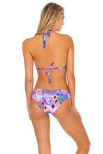 PINK LAGOON - Triangle Halter Top & Seamless Full Ruched Back Bottom • Multicolor