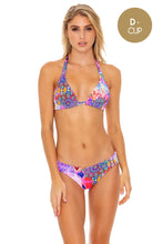 PINK LAGOON - Triangle Halter Top & Seamless Full Ruched Back Bottom • Multicolor
