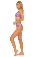 PINK LAGOON - Open Front Bralette & Banded Moderate Bottom • Multicolor