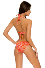 CALYPSO - Triangle Halter Top & Full Bottom • Rojo