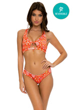 CALYPSO - Bralette Top & Seamless Wavey Ruched Back Bottom • Rojo