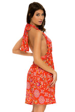 CALYPSO - Deep Plunge Mini Dress • Rojo