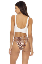 SAFARI DREAMS - Tie Front Tank Top & High Leg Tie Front Bottom • Brown Runway