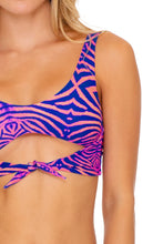 PUERTO AVENTURA - Tie Front Tank Top & High Leg Tie Front Bottom • Multicolor