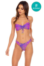 PUERTO AVENTURA - Bandeau Top & Tab Side High Leg Thong Bottom • Multicolor