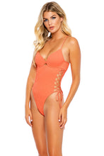 RIVER DANCE - Peek a boo Underwire One Piece Bodysuit • Coastal Coral