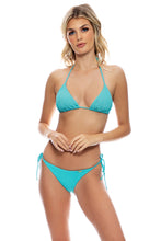 PURA CURIOSIDAD - Triangle Top & Wavy Ruched Back Tie Side Bottom • Mar