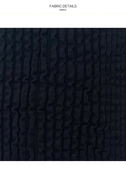 PURA CURIOSIDAD - Underwire Top & Seamless Wavy Ruched Back Bottom • Black Campaign