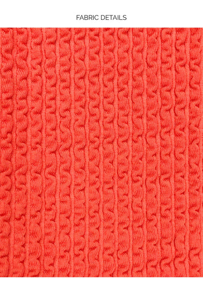 PURA CURIOSIDAD - Underwire Top & Seamless Wavey Ruched Back Bottom • Chili Pepper