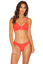 PURA CURIOSIDAD - Underwire Top & Seamless Wavey Ruched Back Bottom • Chili Pepper